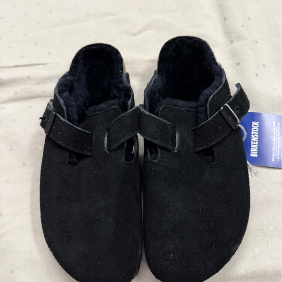Birkenstock Boston Genuine Shearling Lined Clog size 39/8-8.5 NWT - Picture 6 of 7